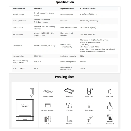 3D принтер UniFormation GK3 Ultra