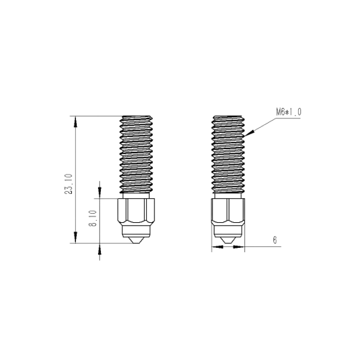 Сопло Trianglelab ZS K1 для CREALITY K1/ K1 Max (2023)/ Ender-3 V3 KE/ CR-10 SE (0.4 мм)