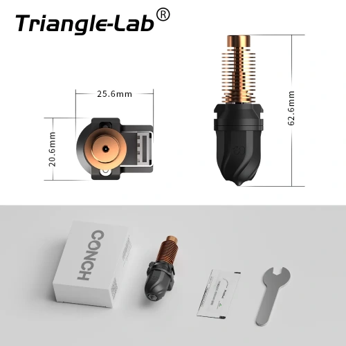 Хотэнд в сборе Trianglelab-Phaetus Conch Perfect Fit для Flashforge AD5M/AD5M Pro (0.25)