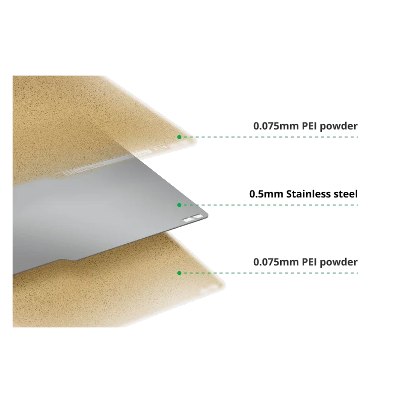 Оригинальная двухсторонняя PEI платформа 350x320мм (Textured x2) Bambu Lab H2D/H2S