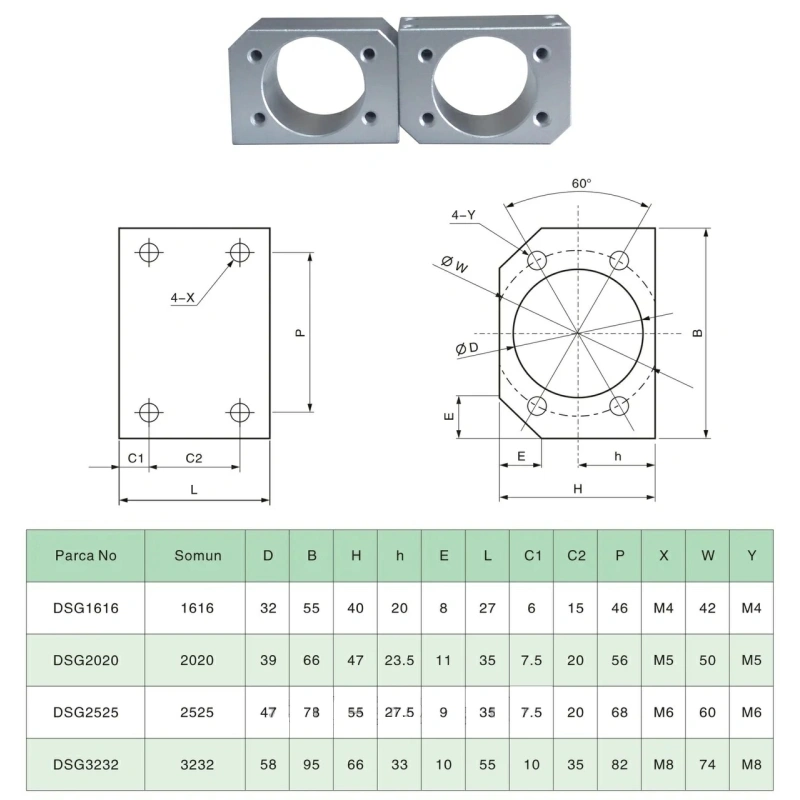 Модуль крепления гайки ШВП DSG1616H