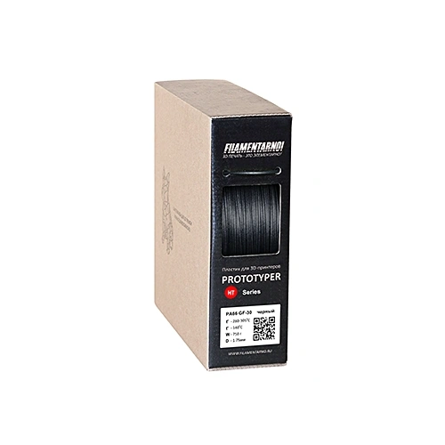 PA66 GF-30 пластик 1,75 FILAMENTARNO черный 0,75 кг