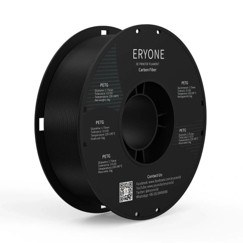 PETG Carbon Fiber пластик 1.75 мм ERYONE черный 1 кг