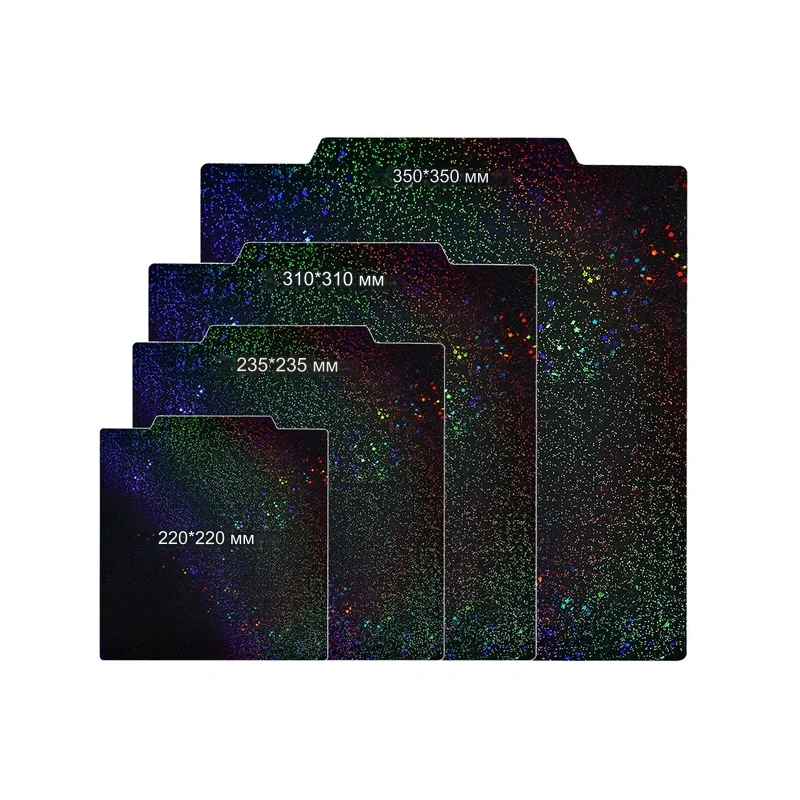 Стальная пластина с двухсторонним покрытием (Textured PEI + Smooth PEY) (220x220 мм)