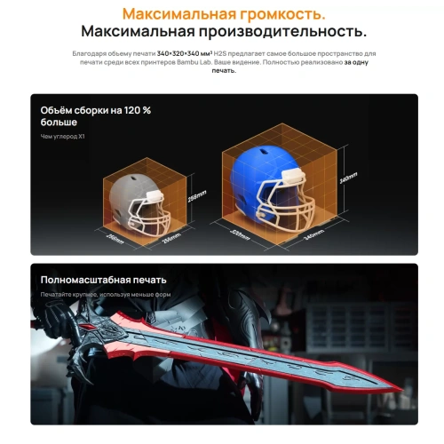 3D принтер Bambu Lab H2S Combo с AMS системой (EU)