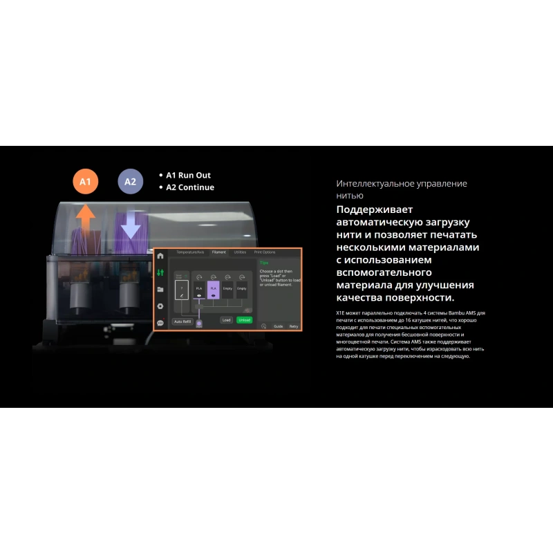 3D принтер Bambu Lab X1E Combo комбо с AMS системой (EU-версия)