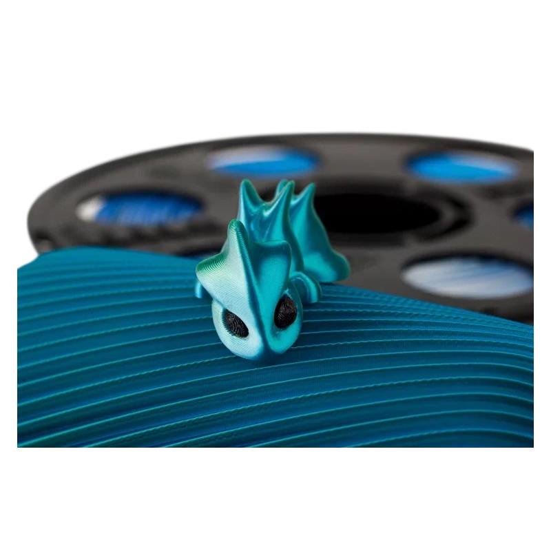 Пластик PLA Silk 1.75 Bestfilament трехцветный (синий, зеленый, серебро) 1 кг