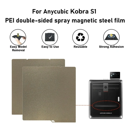 PEI двухсторонняя платформа для печати на Anycubic Kobra S1