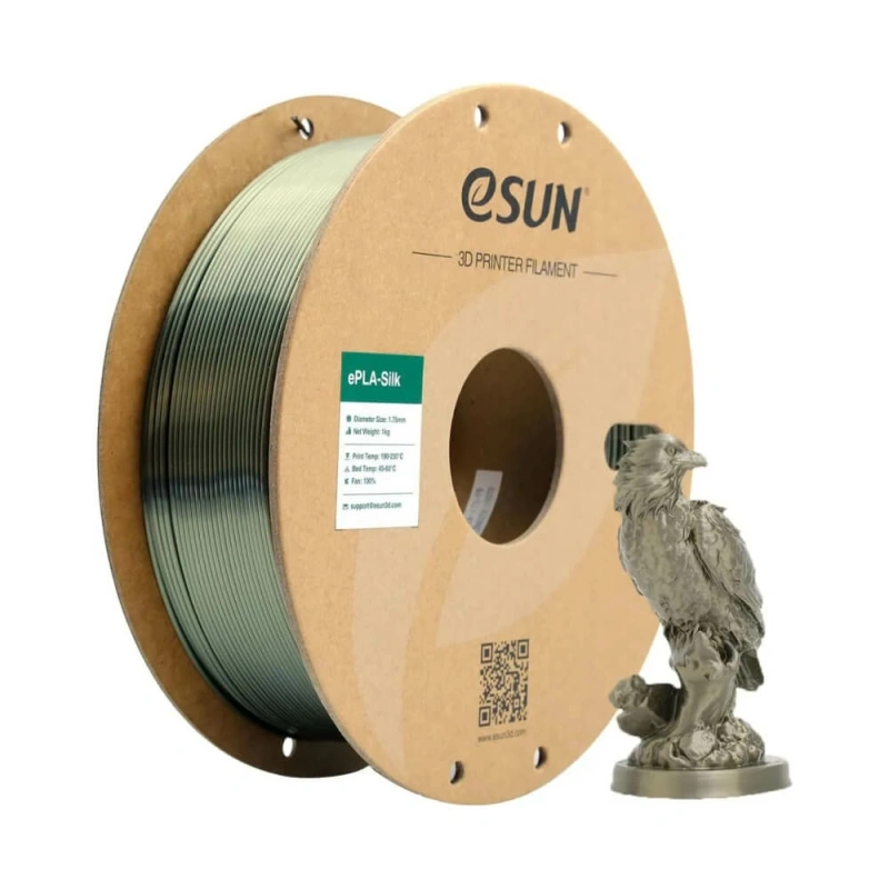 ePLA-Silk Metal пластик 1.75 мм eSUN металлик 1 кг (Бронзовый)