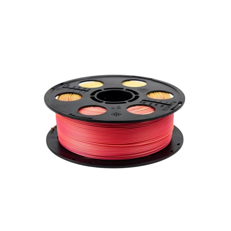 Пластик PLA Silk 1.75 Bestfilament трехцветный (желтый, красный, золото) 1 кг