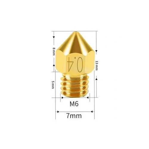 Сопло MK8 Trianglelab латунное (0.2 мм)
