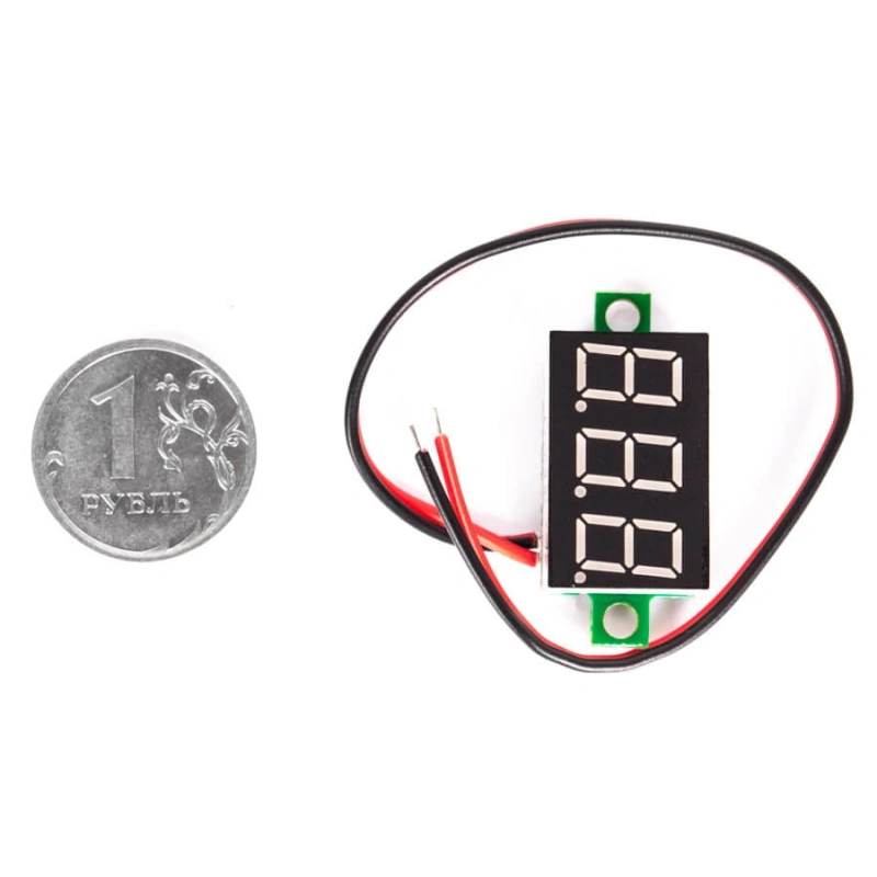 Цифровой LED вольтметр DSN-DVM-368 - Синий