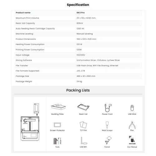 3D принтер UniFormation GK3 pro