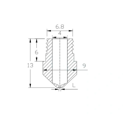 Сопло латунное MK10 Kingroon (0.2 мм)