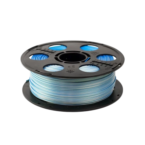 Пластик PLA Silk 1.75 Bestfilament трехцветный (синий, зеленый, серебро) 1 кг