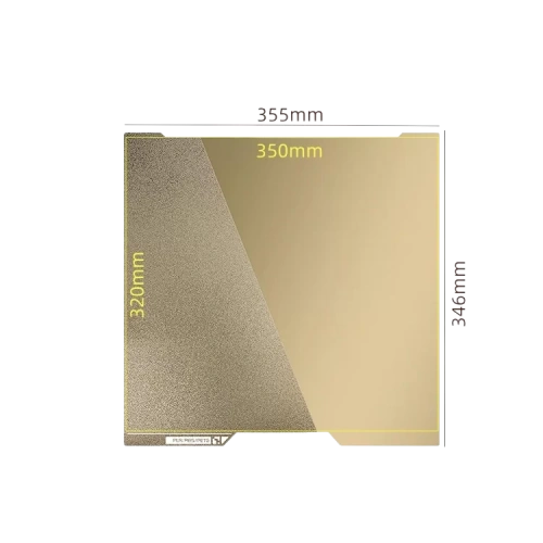 Двусторонняя гладкая/текстурированная PEI пластина для BambuLab H2D 355x346 мм